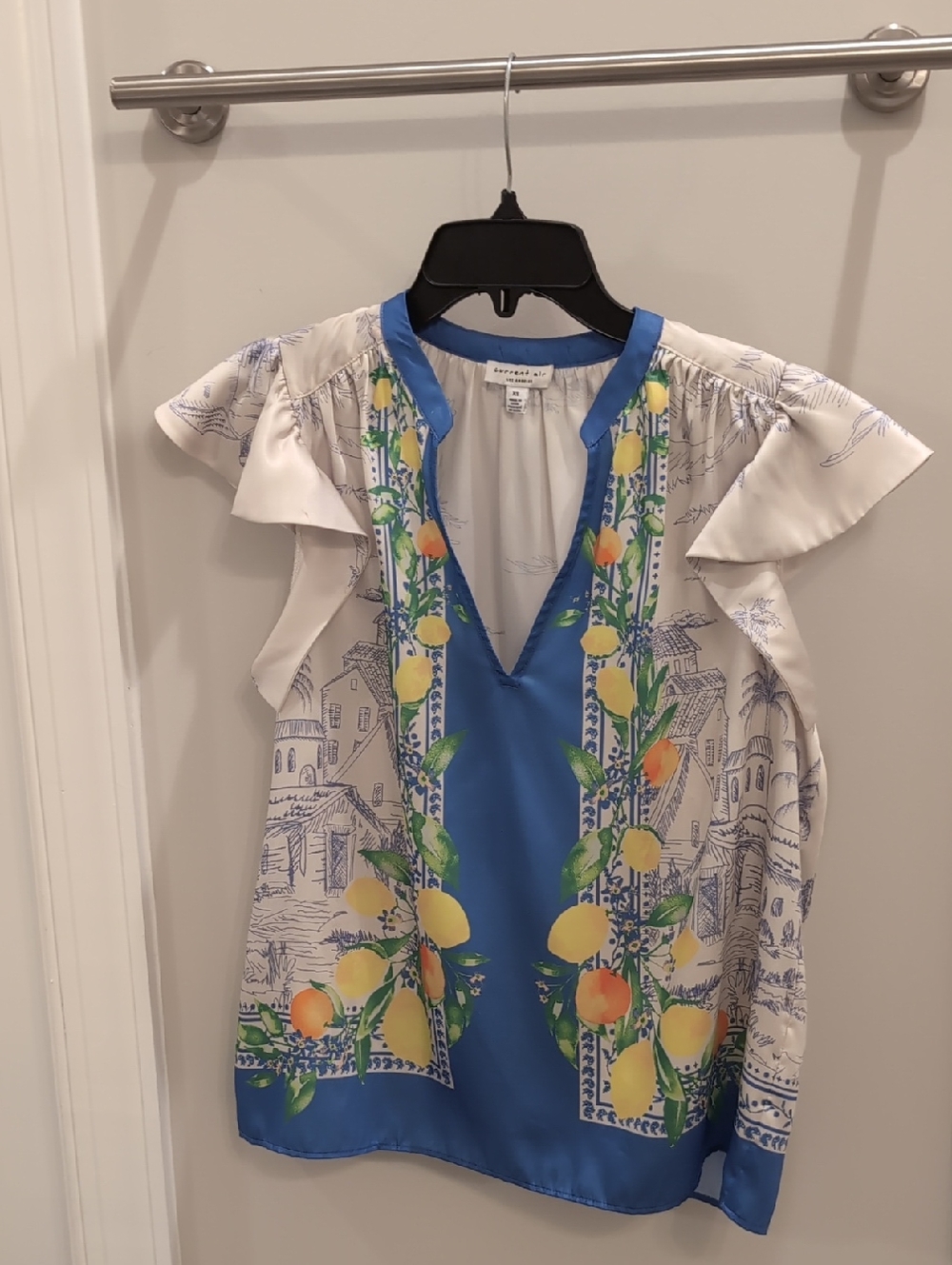 Current Air V Neck XS Short Sleeve Blouse